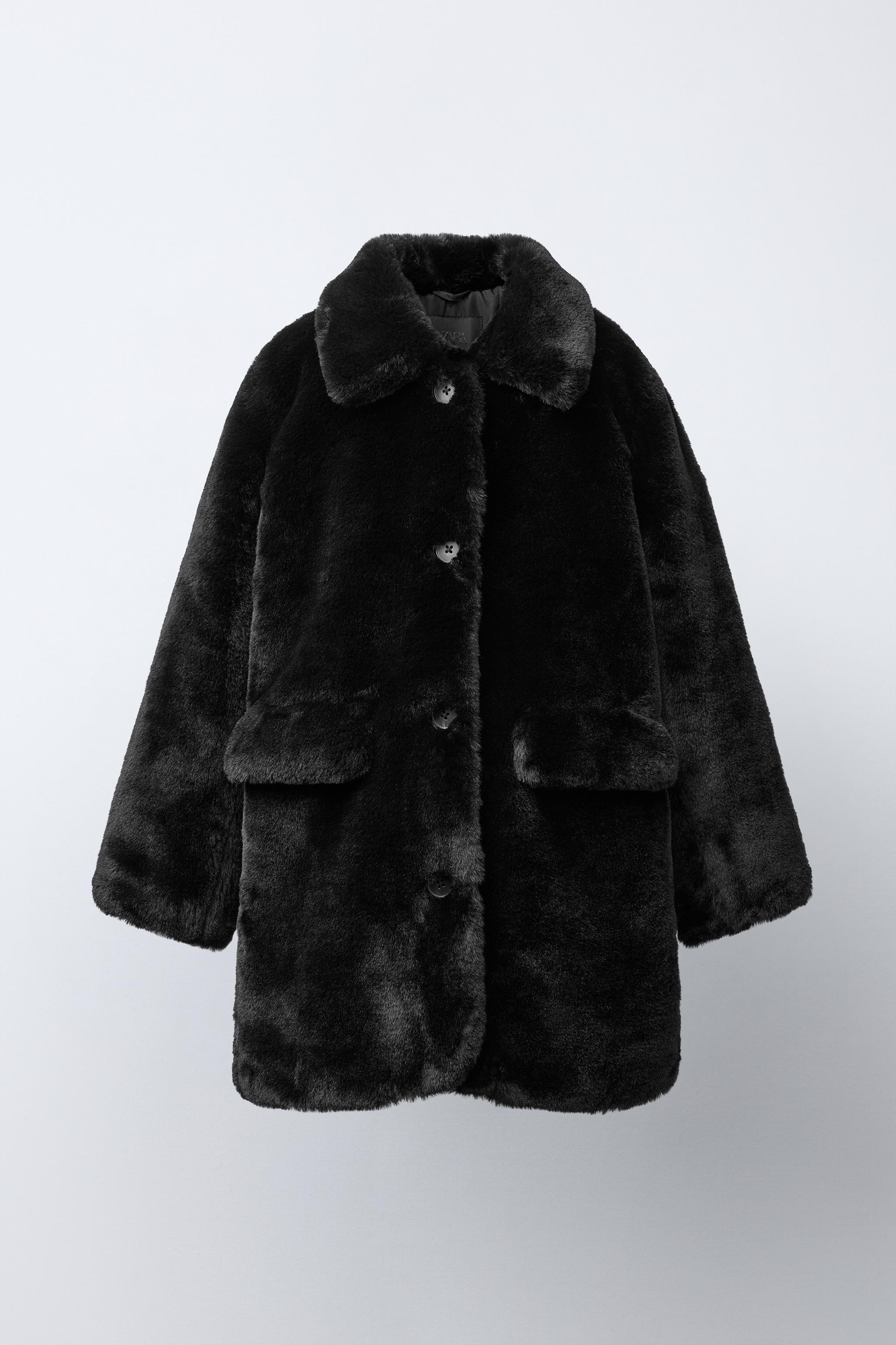 LONG FAUX FUR COAT